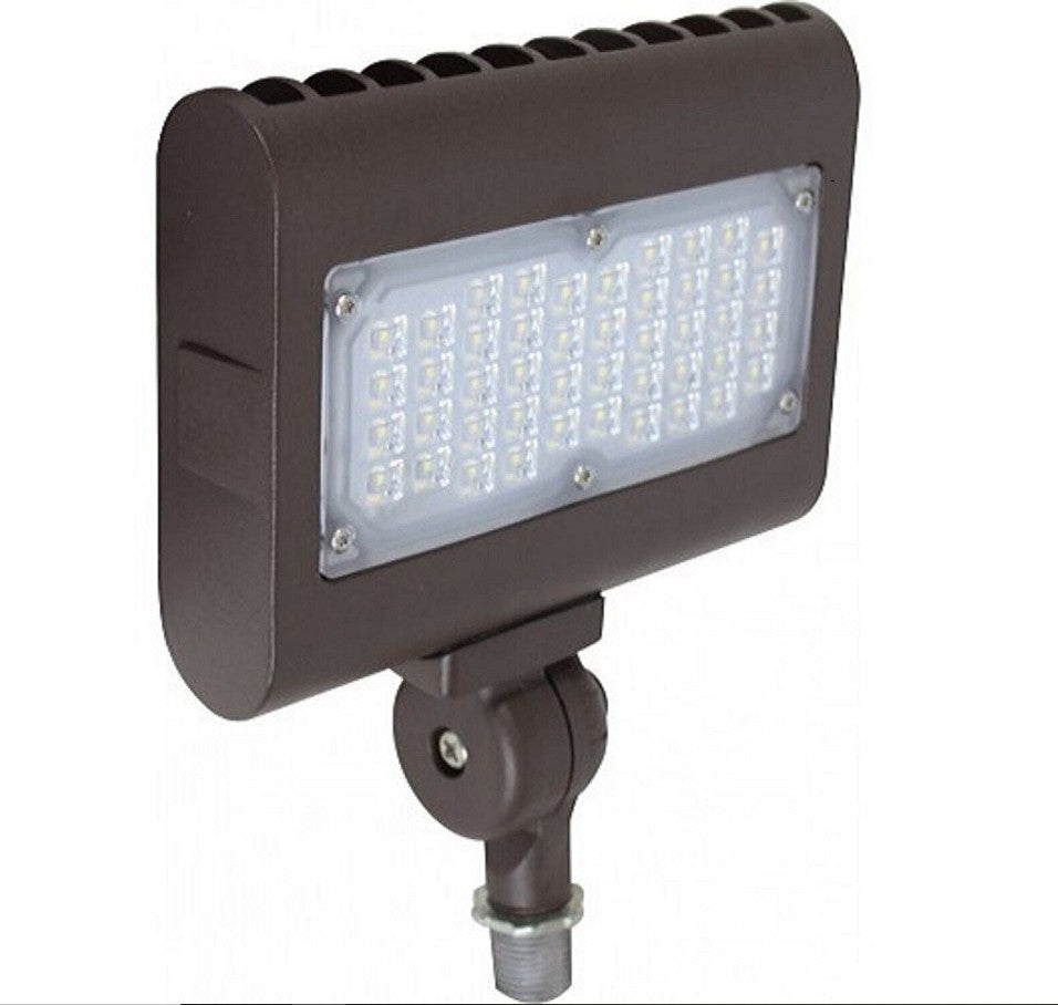 Orbit LFL 7 Slim LED Flood Light with Knuckle 50W 120-277V 5000K Bronze LFL750WCWKN
