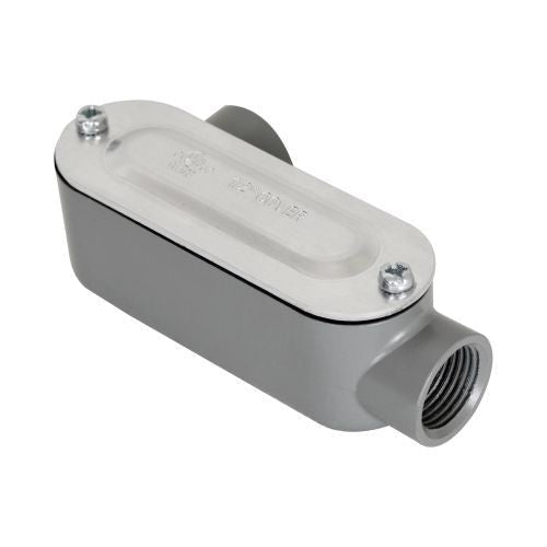 Orbit Type Ll Al Threaded Conduit Body 1/2 in Stamped Al Cover + Gasket LL50AS