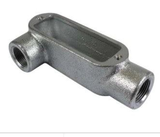 Orbit Type Lr Threaded Conduit Body, Gray Iron Form 8, 1/2 in LR850