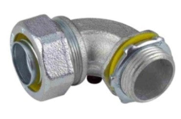 Orbit Liquidtight Connector, Malleable Iron, 90DEGREE, 1-1/2 in MLT90150