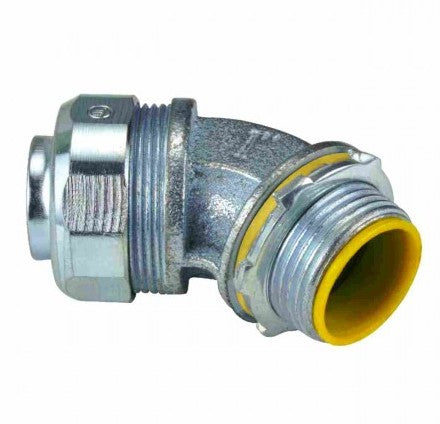 Orbit Insulated Liquidtight Conn, Malleable Iron, 45DEG, 1/2 in MLTI4550