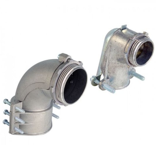 Orbit Zinc 90D Angle Flex Squeeze Connector 4 in OF6470