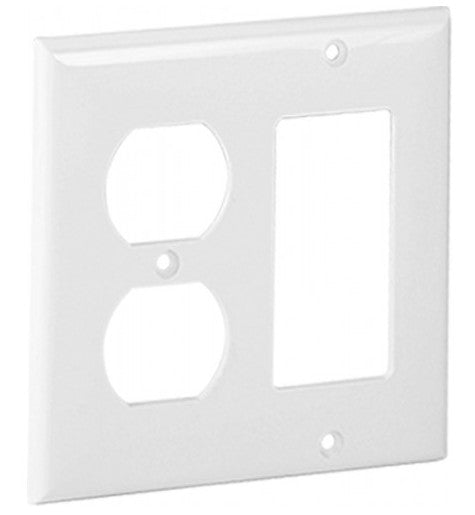 Orbit Midi 2G Wall Plate Dplxgfi White OPM826W