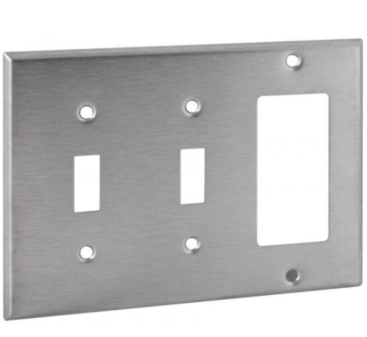 Orbit 3G Stainless Cover 2 Switches & GFCI OS226