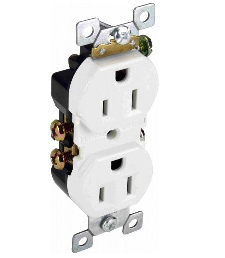 Orbit 15A Duplex Receptacle Sg White R15SW