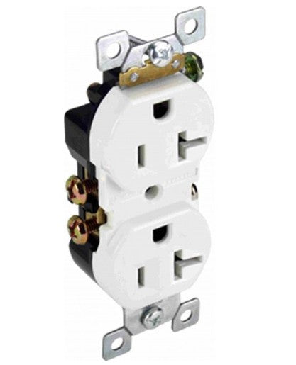 Orbit 20A Duplex Receptacle Sg White R20SW
