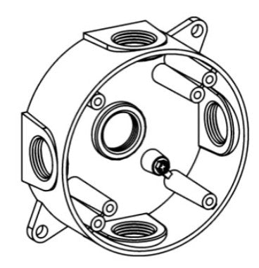 Orbit 4 in Round WP Box 5 3/4 in Hubs RB755