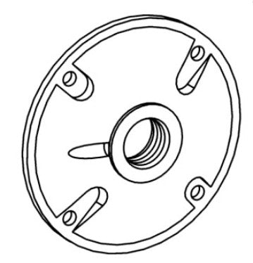 Orbit 4 in Round WP Cover 1 1/2 in Thread Hole RC1