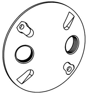 Orbit 4 in Round WP Cover 2 1/2 in Holes Bronze RC2BR