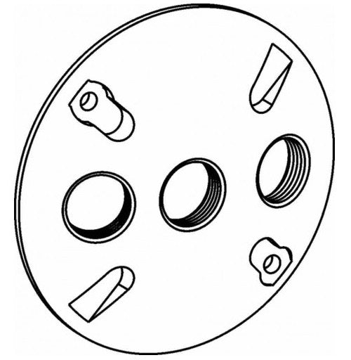 Orbit 4 in Round WP Cover 3 1/2 in Holes Dome RC3D