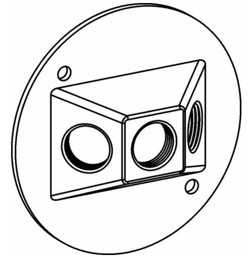 Orbit 4 in Round WP Cover 3 1/2 in Thread Holes W RC3W