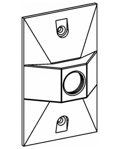 Orbit WP Rect. Cover 1 1/2 in Thread Hole RE1