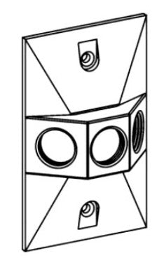 Orbit WP Rect. Cover 3 1/2 in Thread Holes White RE3W
