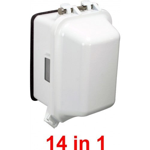Orbit 1G Metal Univ. Whileinuse Cover 3-1/2 in Deep White WIUM1UDW