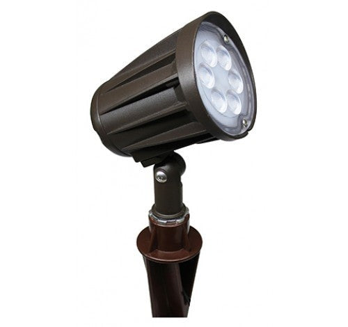 Westgate 12V 6W 3000K LED Landscape Bullet Flood Light Bronze FLV12-6W-30K