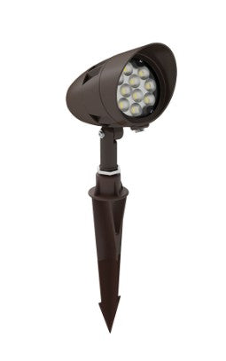 Westgate 12V AC/DC 12W 1400LM 4000K Bronze LED Landscape Bullet Flood Light FLVX-SM-12W-40K-BR