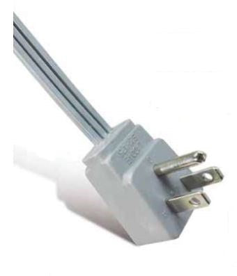 Westgate 8 ft Gray 16 AWG / 3 conductor NEMA 5-15P 125V SPT-2 Angle Plug Appliance Cord GPA8-2