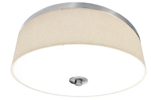 Westgate 22 in 120V 45W 2100LM 2700K/3000K/3500K/4000K/5000K Brushed Nickel LED Fabric Drum Light LCFF-22-MCT5-BN