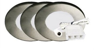 Westgate 2W 120LM 3000K Brushed Nickel LED Puck Light Kit PL12-3KIT-30K-BN