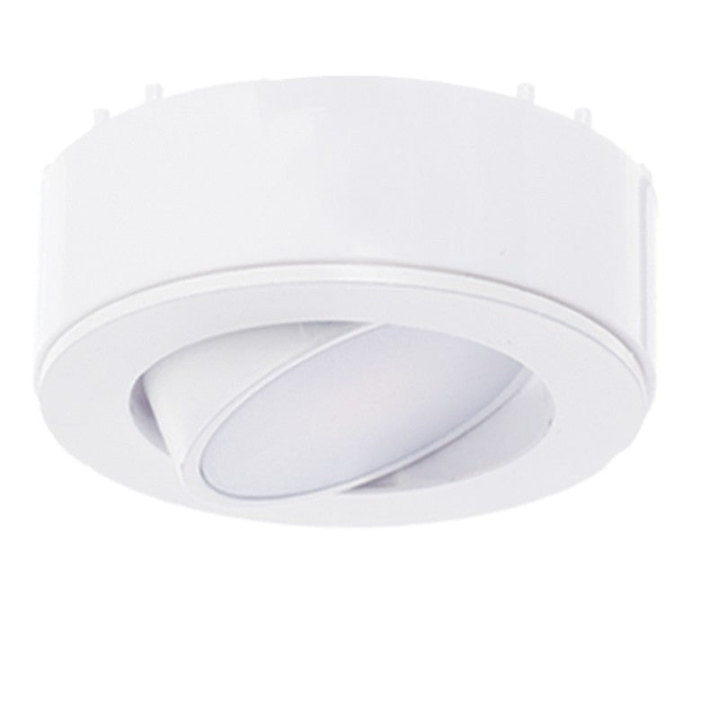 Westgate 120V 4.5W 250LM 5000K White 3-Light Adjustable LED Puck Light Kit PL120ADJ-3KIT-50K-WH