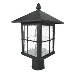 Westgate 12W Multi-CCT LED Post Mount Lantern Black PML-MCT-BK