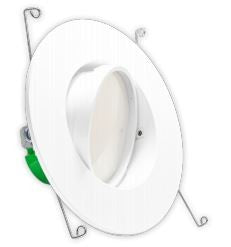 Westgate 6 Inch Round 11W 900LM 2700K/3000K/3500K/4000K/5000K White Finish Adjustable LED Recessed Downlight Trim RDL6-ADJ...