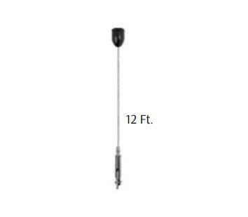 Westgate 12 ft Black Lighting Suspension Cable SCL-CCK-12FT-BK