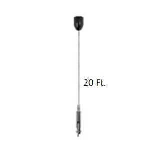 Westgate 20 ft Black Lighting Suspension Cable SCL-CCK-20FT-BK