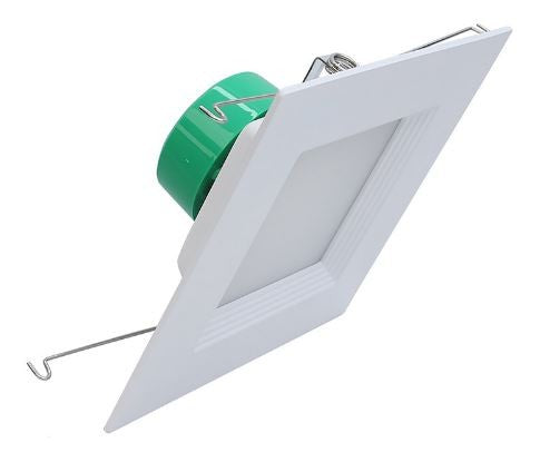 Westgate 6 Inch Square 15W 1155LM 2700K/3000K/3500K/4000K/5000K White Finish Square Baffle LED Recessed Downlight Trim SDL...