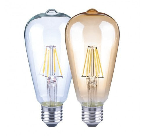 Westgate ST19 5W 380LM 2200K (Amber Glass, LED Component 2700K) Amber Glass ST19 LED Filament Lamp ST19-FLA-5W-22K-D-AM