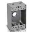 Westgate 1" 1-gang 3 outlet holes Gray Weatherproof Electrical Box W1B100-3