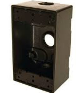 Westgate 1/2" 1-gang Bronze Weatherproof Electrical Box W1B50-4-BRZ
