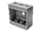 Westgate 1" 2-gang 3 outlet holes Gray Weatherproof Electrical Box W2B100-3