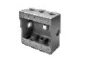 Westgate 1/2" 2-gang 7 outlet holes with side outlets Gray Deep Weatherproof Electrical Box W2DB50-7X