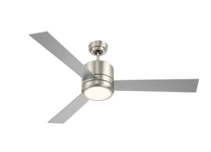 Westgate 120-277V 19W 1600LM 3000K Brushed Nickel LED Ceiling Fan Light WFL-116-WS-3B-52-30K-BN-RWS