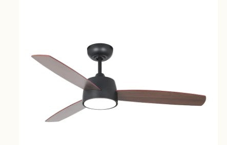 Westgate 120V 22W 100LM/W 3000K/3500K/4000K/5000K/6500K Black LED Ceiling Fan WFL-DC-122-RC-3B-46-MCT5-BK-RW