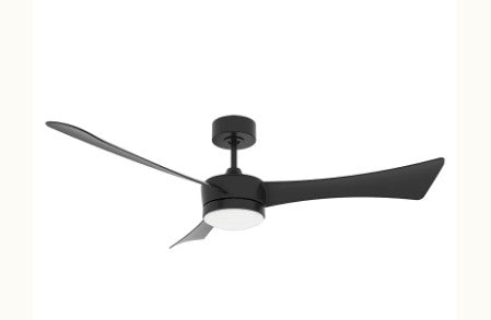 Westgate 52 in 120V 22W 103LM/W 3000K/3500K/4000K/5000K/6500K Black LED Ceiling Fan WFL-DC-124-RC-3B-52-MCT5-BK-BK