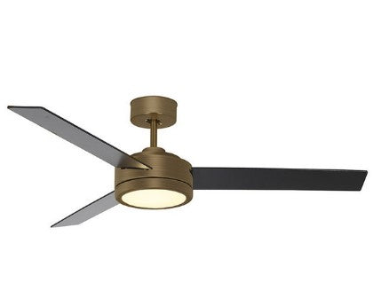 Westgate 52 in 120V 18W 108LM/W 3000K/3500K/4000K/5000K/6500K Black LED Ceiling Fan WFL-DC-125-RC-3B-52-MCT5-AZ-BK