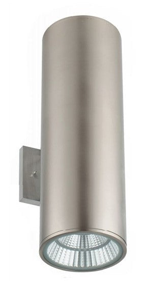 Westgate 40W Multi-CCT LED Up Down Wall Cylinder Brushed Nickel WMCL-UDL-MCT-BN