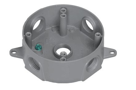 Westgate 1/2" 5 outlet holes Gray Round Weatherproof Electrical Box WRB50-5