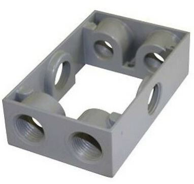 Westgate 1/2" 6 outlet holes Gray Weatherproof Extension Box WXB50-6