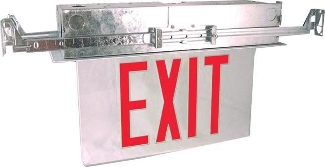 Westgate 4.5W Recessed Edge-Lit Exit Sign XTR-2RMW-EM