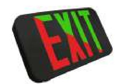 Westgate 277V Black Exit Sign or Emergency Light XTU-RG-BK-2C-277V
